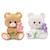 7.5in Bear Holding Flower with Embroidered Mom Heart on Foot