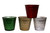 6.5in Wide Holiday Luxe Tin Pot Cover (Assorted Colors)