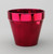 4.5in Holiday Luxe Plastic Pot Cover - Red