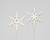 16.5in Wood Snowflake Pick - White