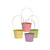5in Wide Splitwood Bamboo Basket - Assorted Pastel