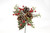 8in Mixed Holly Wreath Pick with Red Berries & Pine Cones (12pk)