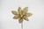 11in Glitter Poinsettia Wreath Pick with Ornament Balls x3 - Gold (12pk)