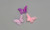 2.75in Feather Butterfly with Wire - Pink (Assorted, 12pk)