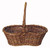 10.5in Long Peanut Rustic Willow Basket