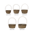6.5-10.5in Long Woodchip Baskets - Dark Stain (Set of 5)
