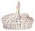 13.5-18in Long Split Willow Oval Baskets - Whitewash (Set of 4)