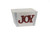 8in Long "Joy" Wood Planter Box - White & Red