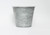 12.5in Wide Ribbed Tin Pot Cover - Whitewash Galvanized