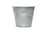 12.5in Wide Ribbed Tin Pot Cover - Whitewash Galvanized