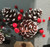 7in Long Faux White Tip Pine Cones & Berries Pick x3 (12pk) - Red Berries