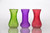 8.5in Tall Bright Rose Glass Vases (Assorted)