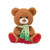 8.5in Tall Brown Bear Plush with Hat and Scarf