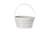10in Wide Woodchip Basket with Moveable Handle - Whitewash