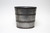 11in Tall Kyle Tin Pot Cover - Silver & Black