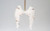 10in Tin Angel Wings Ornament with Hanger - Antique White