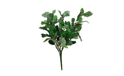 21in Green Holly Bush x5