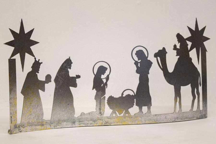 Tin Cut Out Nativity Scene