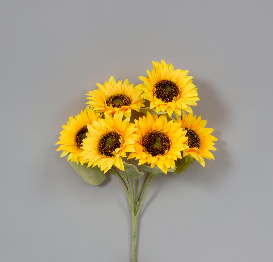 20in Sunflower Bush x6 - Yellow