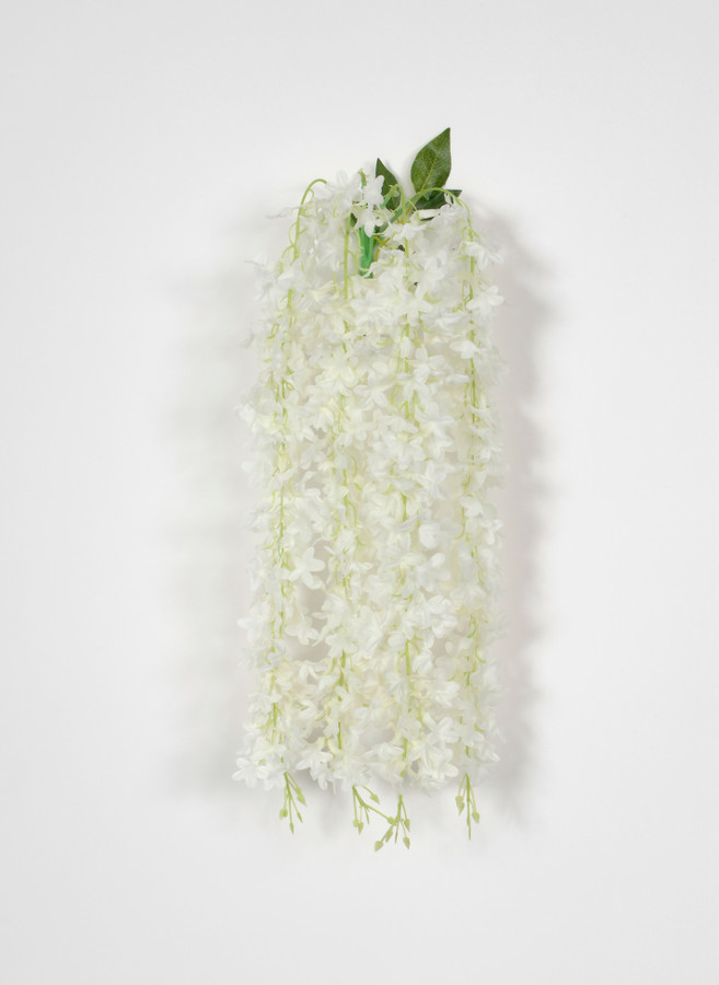 30in Hanging Blossom Spray x4 - White