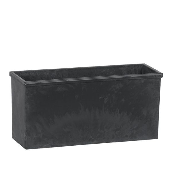 10.25in Long Recycled Plastic Rectangular Planter - Slate