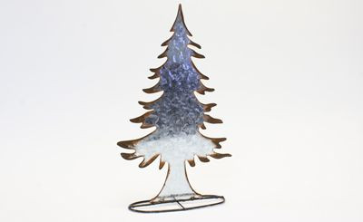 16in Tall Cut Metal Christmas Tree