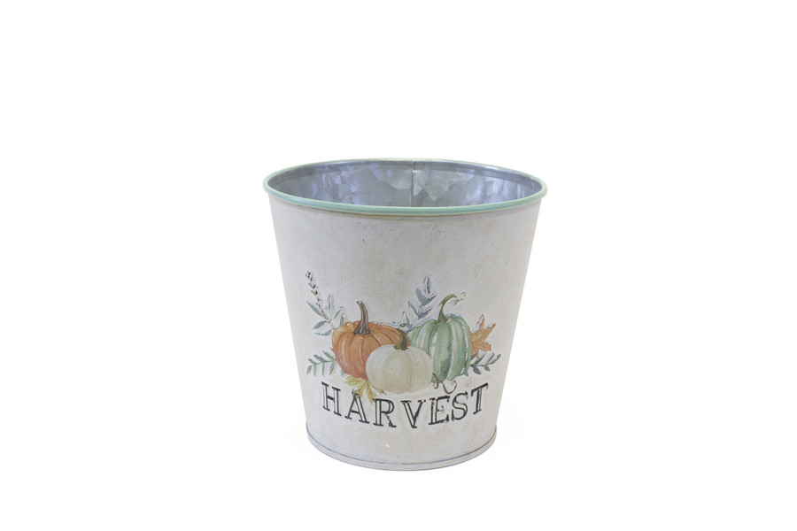 5in Wide Fall Harvest Tin Pot Cover