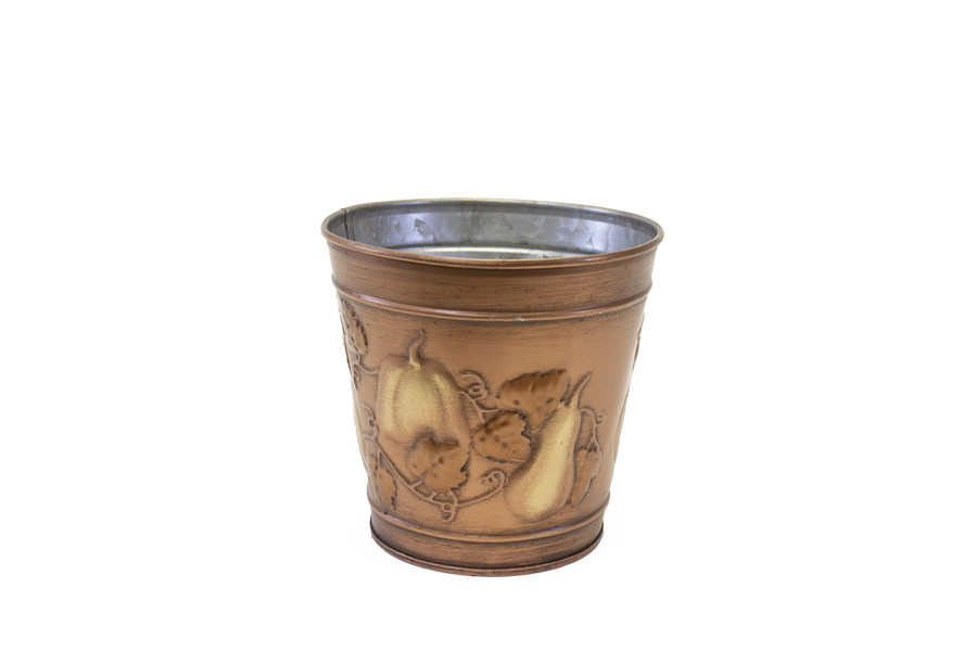 5in Wide Fall Abundance Tin Pot Cover