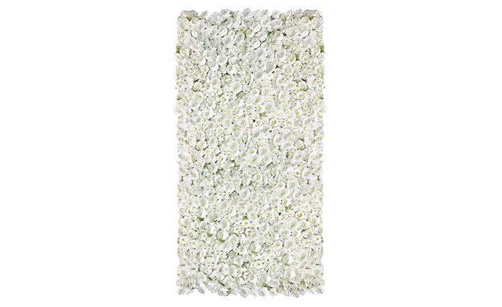 47x95in White Faux Floral Wall Backdrop - Peony, Rose & Hydrangea