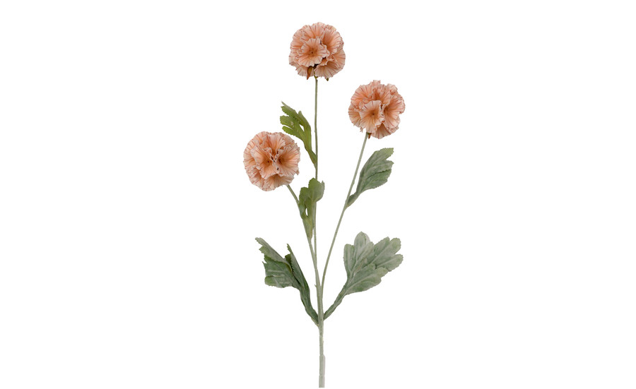 27in Scabiosa Seed Pod Spray x3 - Light Orange
