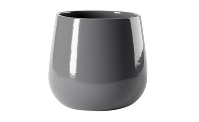 4.75in Wide Milan Ceramic Pot - Granite