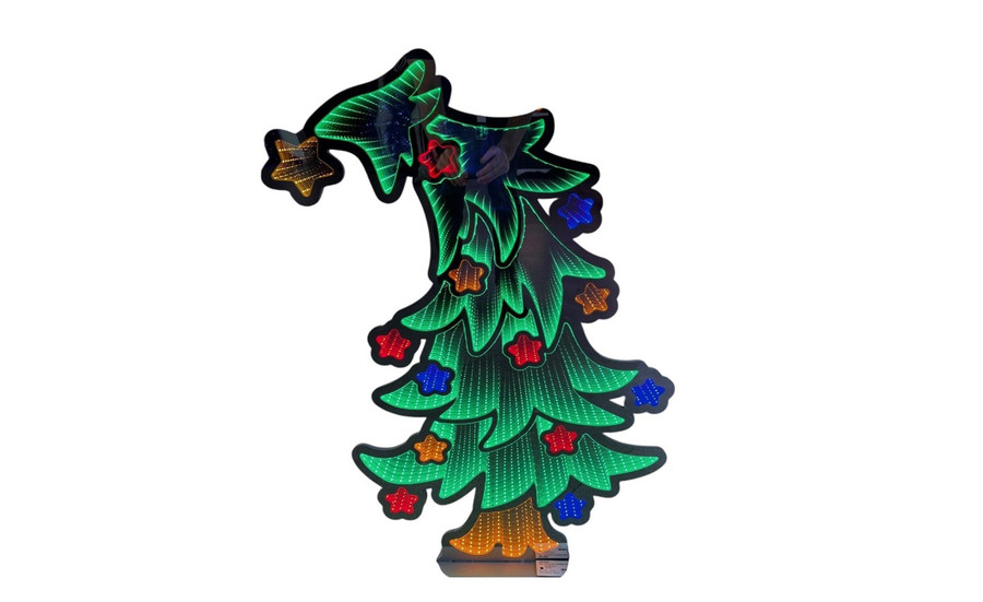 47.25in Tall LED Infinity Bent Tree with Base