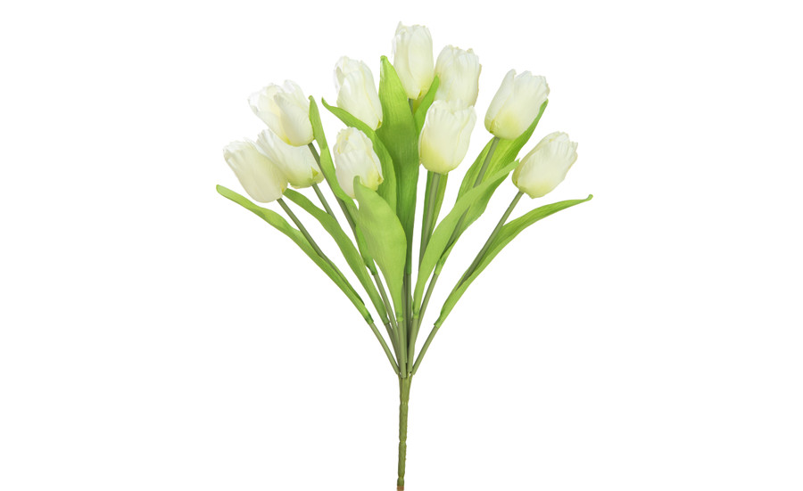 19in Tulip Bush x12 - White