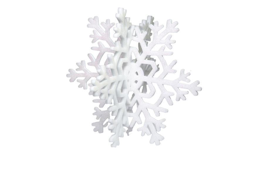 17.75in Foam 3D Snowflake with Glitter Snow