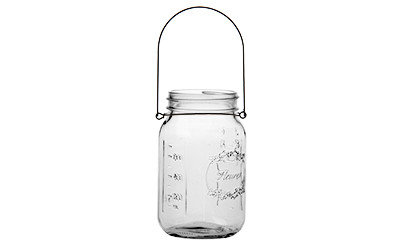 3.5in Wide Mason Jar with Hanger