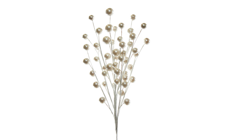 13in Glitter Rosemary Bush - Silver