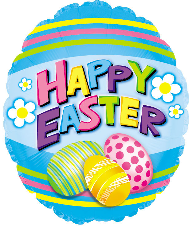 Happy Easter Eggs Balloons (5pk)