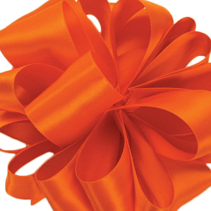 #9 Premium Double Face Satin Ribbon - Torrid Orange (50yd)