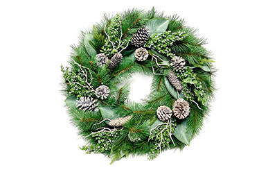 30in Home Sweet Home Decorated Wreath, 73 Tips