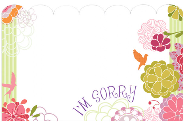 Enclosure Cards (Pack of 50) - I Am Sorry