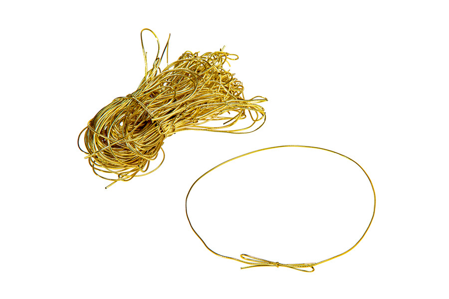 22in Elastic Bands - Gold (50pk)
