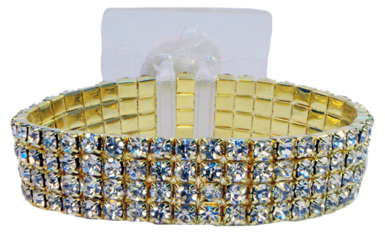 Rock Candy Stretch Wristlet - Crystal Gold