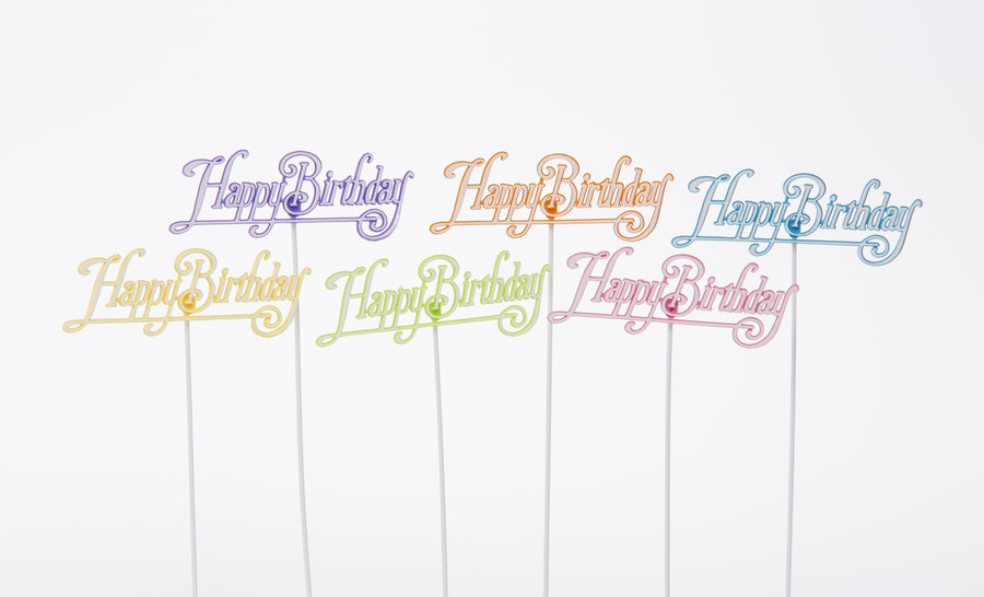 5in Happy Birthday Decorative Pick (12pk)