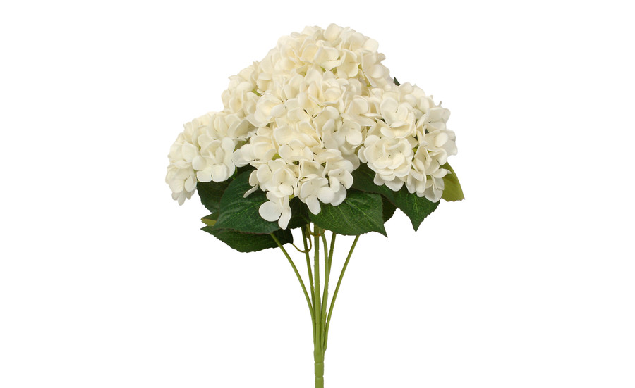 18in Hydrangea Bush x7 - Cream