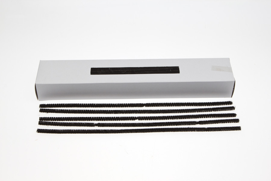 12in Pipe Cleaners Chenille Stems (Box of 100) - Black