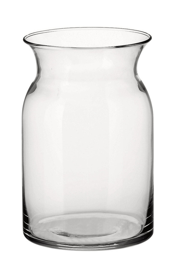 8in Tall Milk Jug Clear Glass Vase - Clear