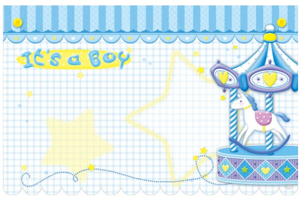 50pk Enclosure Cards - Baby Boy