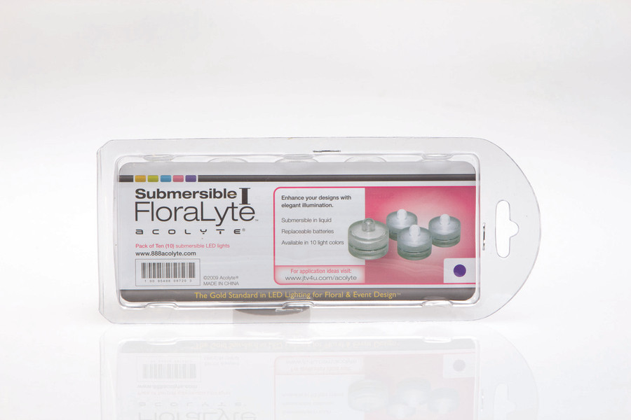 24hr FloraLyte Submersible Lights (Pack of 10) - Purple