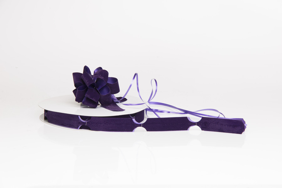 18 Loop Velvet Pull Bow (25 Bows) - Purple