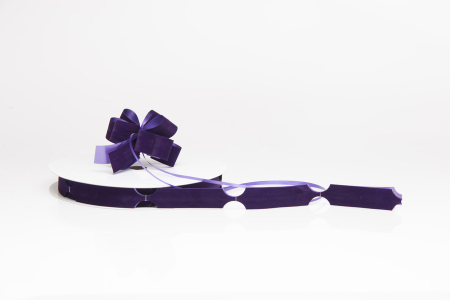 10 Loop Velvet Pull Bow (50 Bows) - Purple